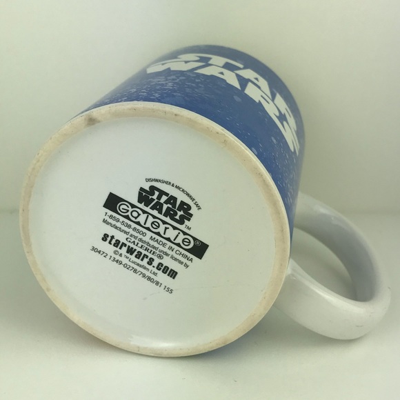 Vintage Star Wars Chewbacca Mug Blue White Splattered Galaxy Pattern - Picture 5 of 5